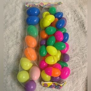 Vintage plastic Easter eggs - 36 large and 9 jumbo - quality made eggs